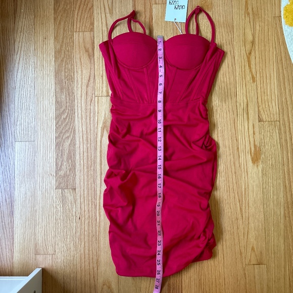 NWT Red Corset Mini Dress xs! - Picture 9 of 11